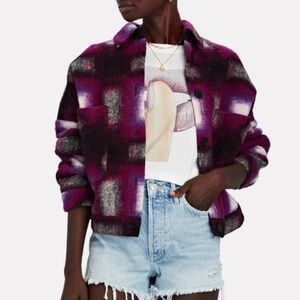 IRO HANZEL MULTICOLOR PLAID OVERSHIRT JACKET